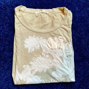 cream/light sage j. Crew t-shirt